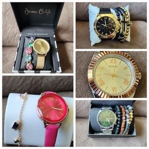 Watch Bundle Of 5 New Tahari Guess American Exchange Jessica Carlyle INC